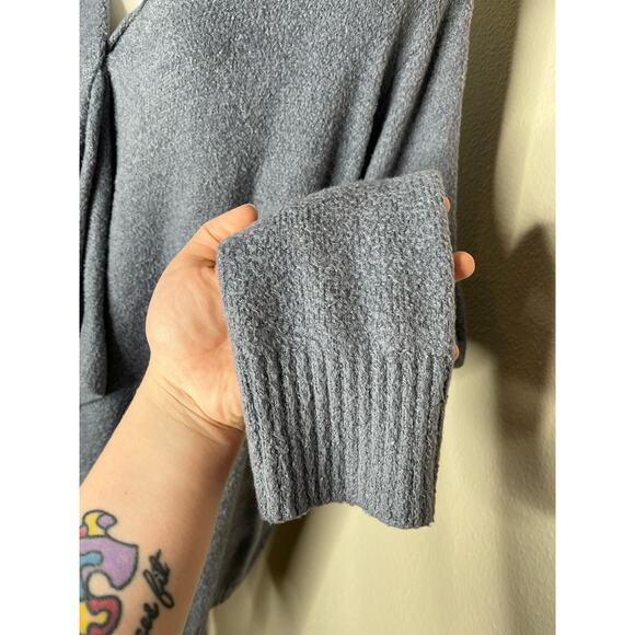 SOFT SURROUNDINGS Soft Drapey Coastal Blue Cardigan Size OS - Picture 6 of 12